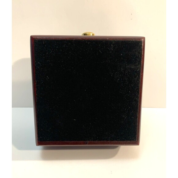 Stuart Austin Quartz Clock Captains Desk Wooden Hinged Box Dept Defense Emblem - Picture 8 of 11